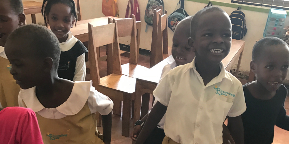 Smiling school children