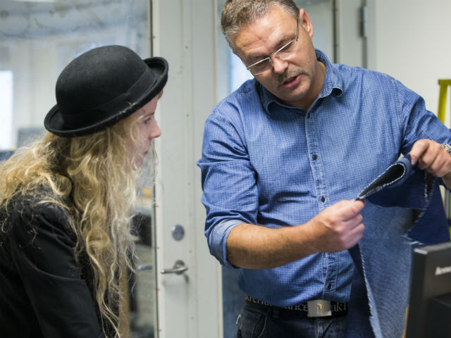 Student from VIA Design is learning about texture