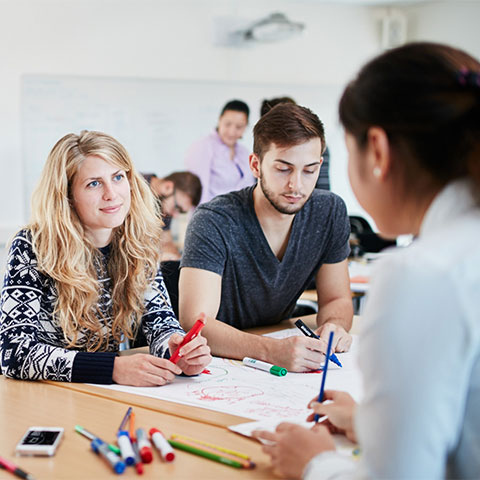 Students in class