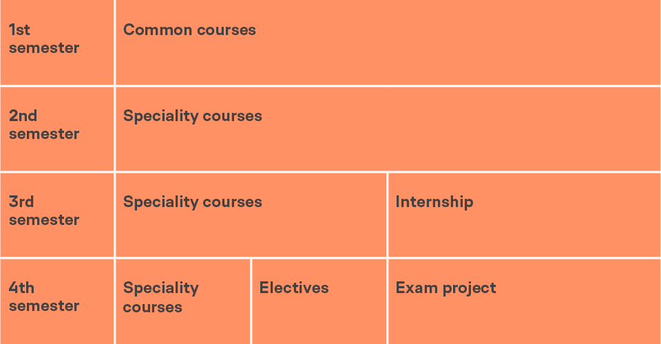 Structure of the Design, Technology and Business study programme
